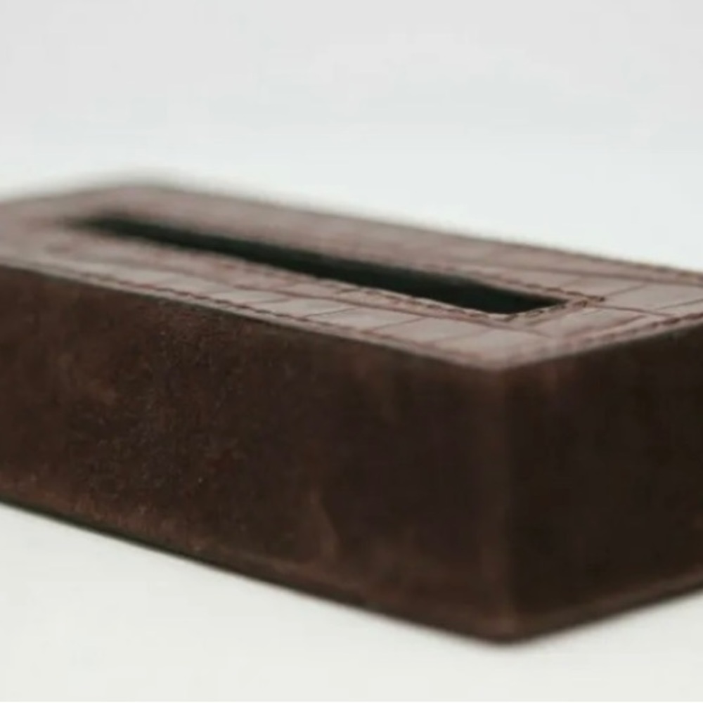 Rare Bombay Business Card Holder Heavy/Leather/Suede - Picture 1 of 7